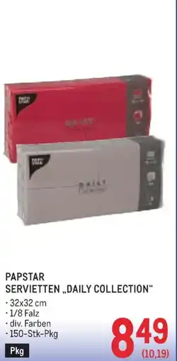 Metro Papstar servietten daily collection Angebot