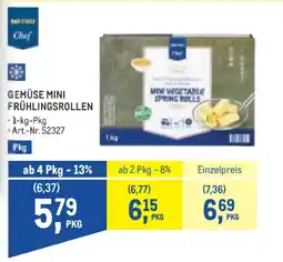 Metro Gemüse mini frühlingsrollen Angebot
