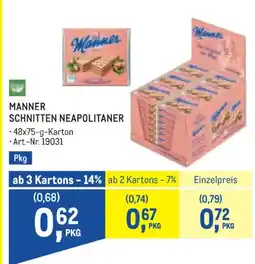 Metro Manner schnitten neapolitaner Angebot