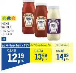 Metro Heinz saucen Angebot