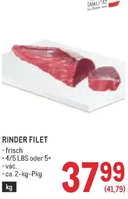Metro Rinder filet Angebot