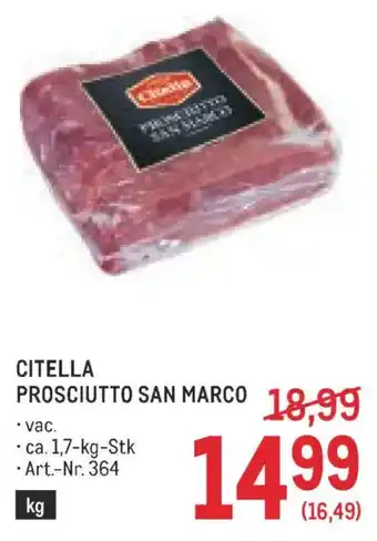 Metro Citella prosciutto san marco Angebot