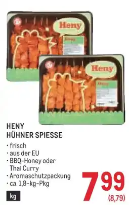 Metro Heny hühner spiesse Angebot