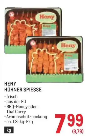 Metro Heny hühner spiesse Angebot