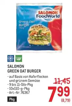 Metro Salomon green oat burger Angebot
