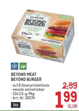 Metro Beyond meat beyond burger Angebot