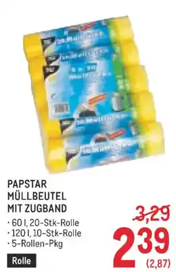 Metro Papstar müllbeutel mit zugband Angebot