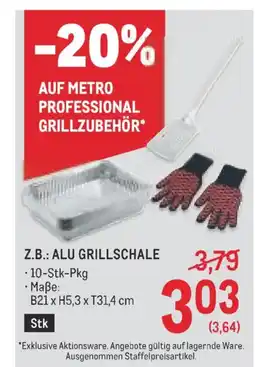 Metro Z.b.: alu grillschale Angebot
