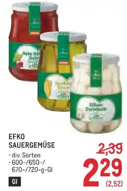 Metro Efko sauergemüse Angebot