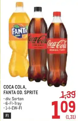 Metro Coca cola, fanta od. sprite Angebot