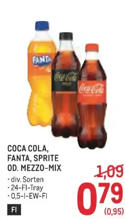 Metro Coca cola, fanta, sprite od. mezzo-mix Angebot