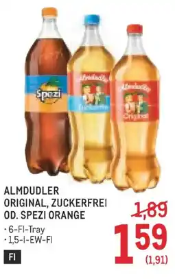 Metro Almdudler original, zuckerfrei od. spezi orange Angebot
