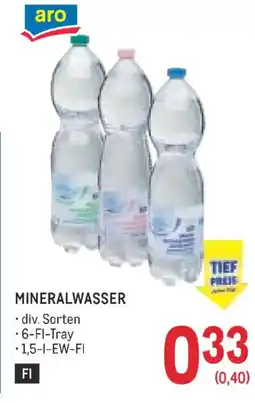 Metro Mineralwasser Angebot