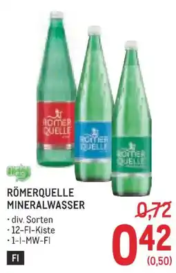 Metro Römerquelle mineralwasser Angebot