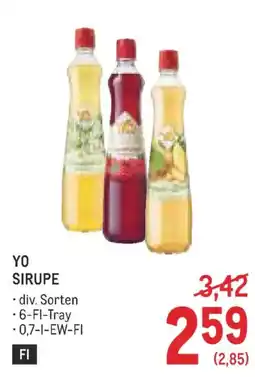 Metro Yo sirupe Angebot