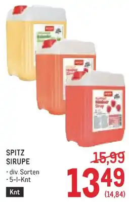 Metro Spitz sirupe Angebot