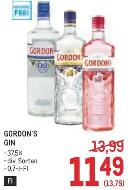 Metro Gordon's gin Angebot