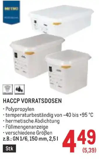Metro Haccp vorratsdosen Angebot