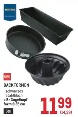 Metro Backformen Angebot