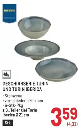 Metro Geschirrserie turin und turin iberica Angebot