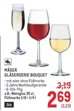 Metro Mäser gläserserie bouquet Angebot