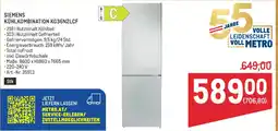 Metro Siemens kühlkombination kg36n2lcf Angebot