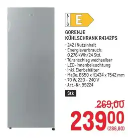 Metro Gorenje kühlschrank r4142ps Angebot