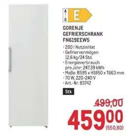 Metro Gorenje gefrierschrank fn619eew5 Angebot