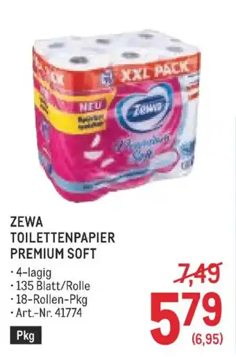 Metro Zewa toilettenpapier premium soft Angebot