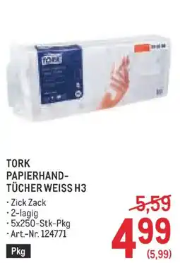 Metro Tork papierhand- tücher weiss h3 Angebot