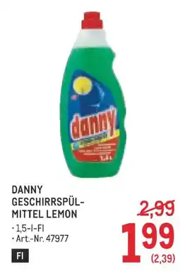 Metro Danny geschirrspül- mittel lemon Angebot