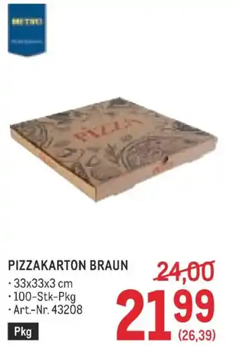 Metro Pizzakarton braun Angebot