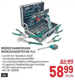 Metro Brüder mannesmann werkzeugkoffer 90-tlg Angebot