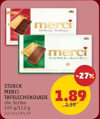 PENNY Storck merci tafelschokolade Angebot