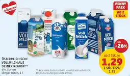 PENNY Österreichische vollmilch aus deiner region Angebot