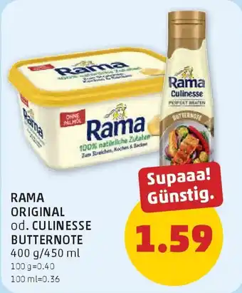 PENNY Rama original od. culinesse butternote Angebot