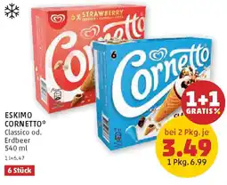 PENNY Eskimo cornetto classico od. erdbeer Angebot