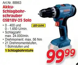 Zgonc Art.nr. 88863 akku- schlagbohr- schrauber gsb18v-25 solo Angebot