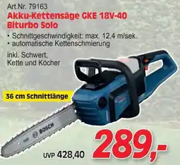 Zgonc Art.Nr. 79163 Akku-Kettensäge GKE 18V-40 Biturbo Solo Angebot
