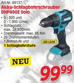 Zgonc Art.Nr. 69137 Akku-Schlagbohrschrauber DHP490Z Solo Angebot
