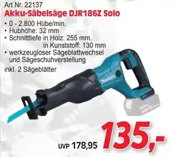 Zgonc Akku-Säbelsäge DJR186Z Solo Angebot