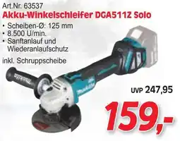 Zgonc Art.Nr. 63537 Akku-Winkelschleifer DGA511Z Solo Angebot