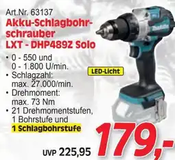 Zgonc Art.Nr. 63137 Akku-Schlagbohr- schrauber LXT-DHP489Z Solo Angebot