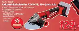 Zgonc Art.Nr. 57835 Akku-Winkelschleifer AXXIO 36/230 Quick Solo Angebot
