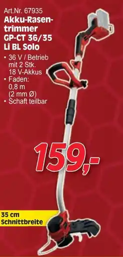 Zgonc Art.Nr. 67935 Akku-Rasen- trimmer GP-CT 36/35 Li BL Solo Angebot