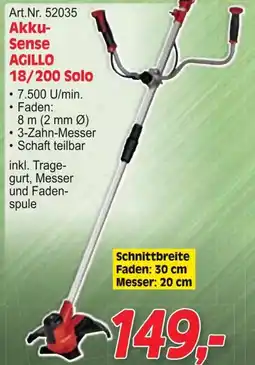 Zgonc Art.nr. 52035 akku- sense agillo 18/200 solo Angebot