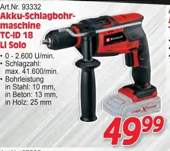 Art.nr. 93332 akku-schlagbohr- maschine tc-id 18 li solo