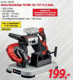 Zgonc Art.nr. 63435 akku-bandsäge te-mb 18/127 u li solo Angebot