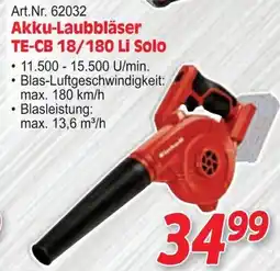 Zgonc Art.nr. 62032 akku-laubbläser te-cb 18/180 li solo Angebot