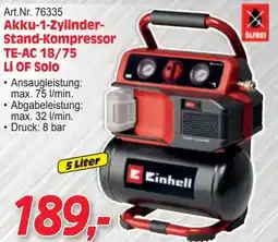 Zgonc Art.nr. 76335 akku-1-zylinder- stand-kompressor te-ac 18/75 Angebot
